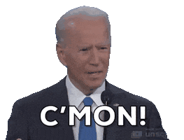 Come On Biden Sticker by GIPHY News