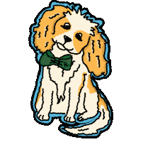 Bow Tie Cute Dog Sticker
