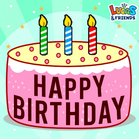 Happy Birthday Celebration GIF by Lucas and Friends by RV AppStudios