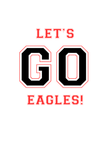 Lets Go Eagles Sticker by Haute Barre Studio