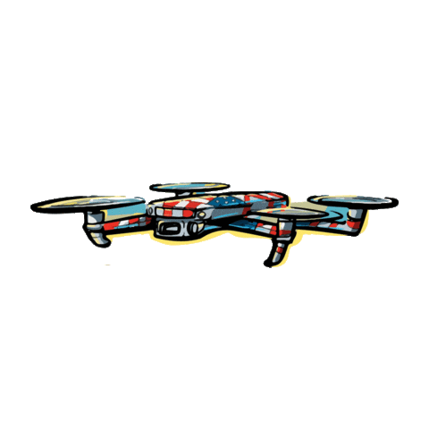 Dusty Drone Sticker