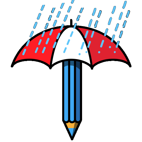 Raining Sticker by pokimoki