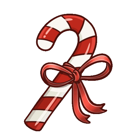Candy Cane Christmas Sticker