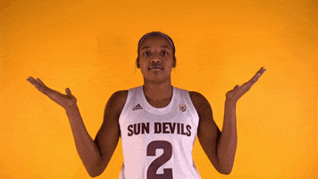 Womens Basketball Shrug GIF by Sun Devils