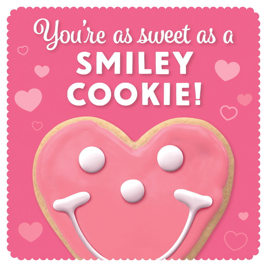 Valentine Smiley Cookie GIF by Eat'n Park