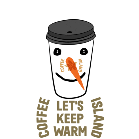 Christmas Snowman Sticker by Coffee Island Cyprus