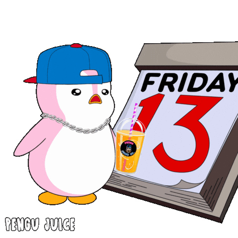 Friday The 13Th Penguin Sticker by Pengu Juice Co.