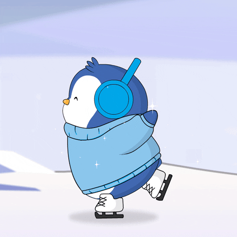 Happy Ice Skating GIF by Pudgy Penguins