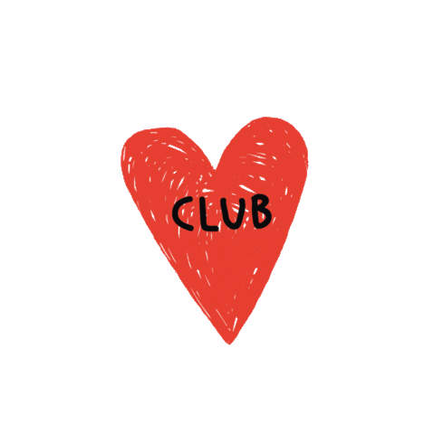 Heart Club Sticker by piggybankshoe