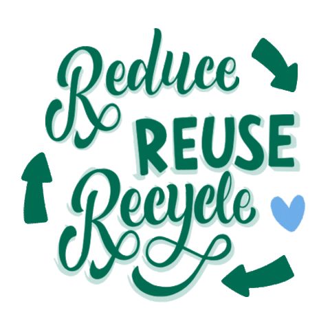 Sustainability Reduce Reuse Recycle Sticker by Beauty by Earth
