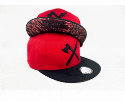 Capichecaps red black warrior winged GIF