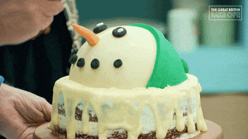 Snowman Baking GIF by The Great British Bake Off