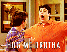 drake and josh hug GIF