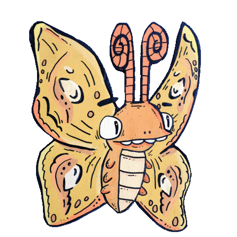 Atlas Moth Butterfly Sticker by Mike Bennett Art