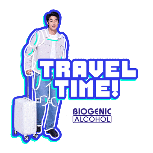 Travel Plane Sticker by Biogenic Alcohol
