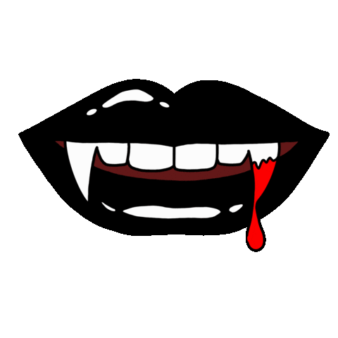 Black Lips Halloween Sticker