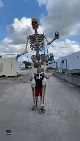 Halloween Skeleton GIF by Storyful