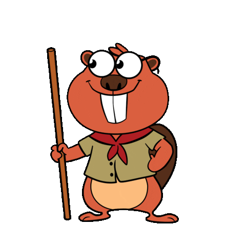 Lets Go Beaver Sticker by Bos Animation