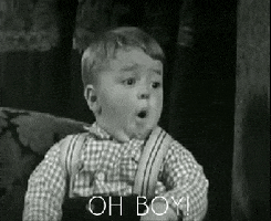 Excited Black And White GIF