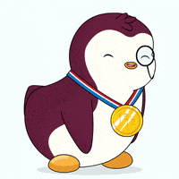 I Win Gold Medal GIF by Pudgy Penguins
