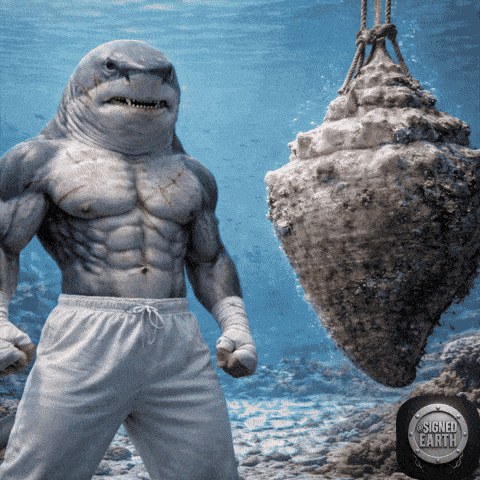 Beast Mode Shark GIF