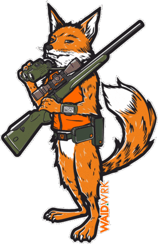 Fox Vortex Sticker by WAID.WRK