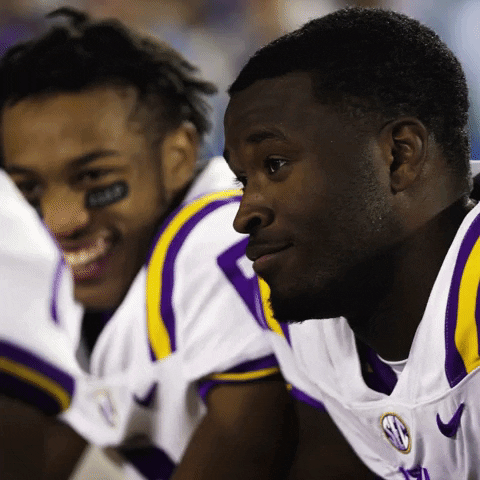 Football Laughing GIF by LSU Tigers