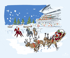Christmas Galloping GIF by Ascot Racecourse