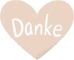 Heart Thank You Sticker by Sissi Kandziora