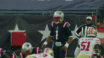 Cam Newton Reaction GIF by New England Patriots