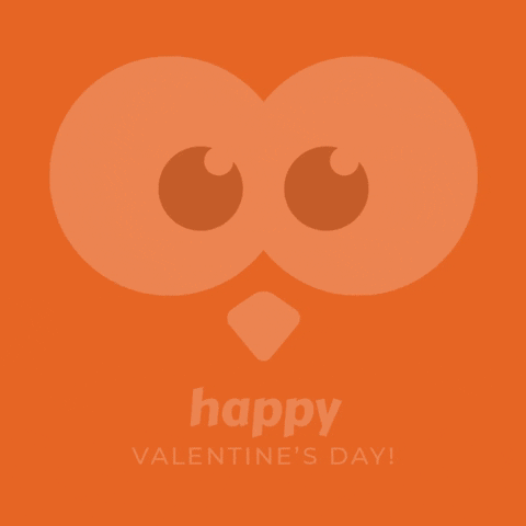 Orange Valentine GIF by Owl Design Gr