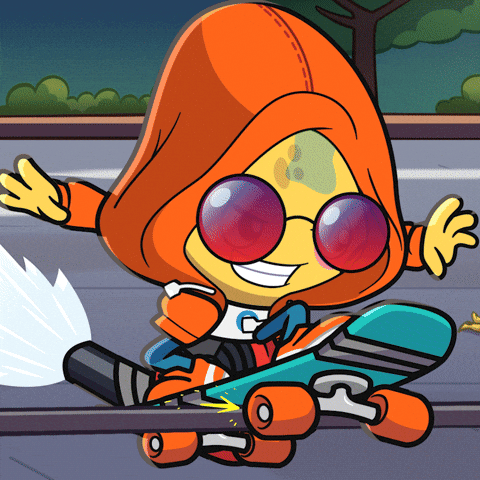 On My Way Skateboarding GIF by bad egg co