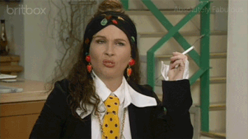 confused absolutelyfabulous GIF by britbox