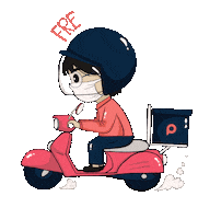 Delivery Love Sticker by Poptron