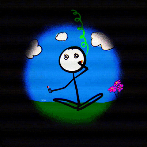 Weed Getting High GIF by Stoner Stick People