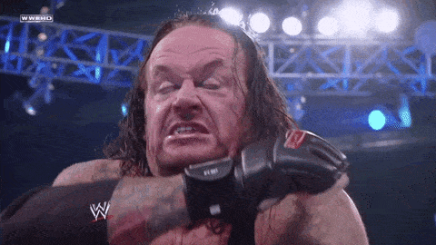 Triple h con su pedigrí 
O
Undertaker con su tumba rompe cuellos