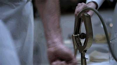 behind the candelabra