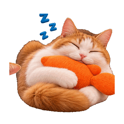 Good Night Lucky Cat Sticker