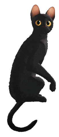 Black Cat Sticker by CurzonCinemas