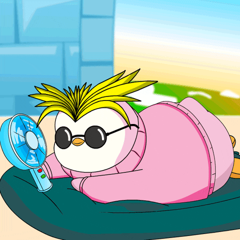 Air Conditioning Summer GIF by Pudgy Penguins