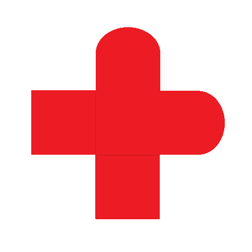 Red Cross Corona Sticker Sherpa Design for iOS & Android