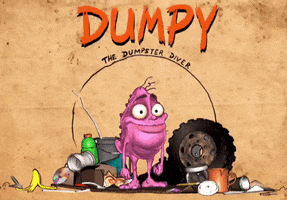 Agreenster monster trash dumpy dumpsterdiver GIF