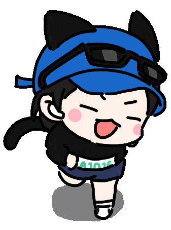 Cat Running Sticker