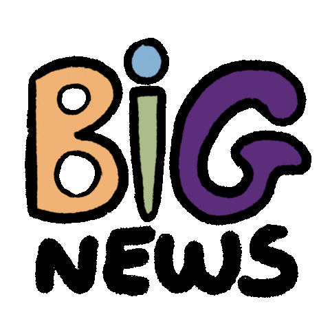 Excited News Post Sticker