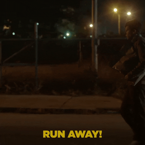 scared run GIF by The Art Of Self-Defense