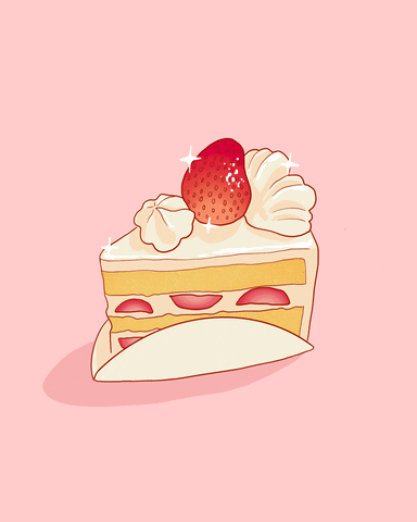 Slicing Yummy Strawberry Cake Anime Aesthetic GIF  GIFDBcom