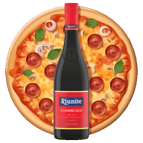 Pizza Lambrusco Sticker by Riunite