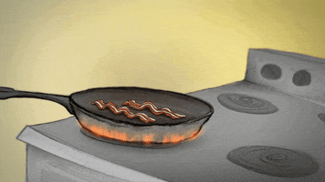 delicious frying pan GIF by Java Doodles