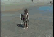 A kid in the beach 