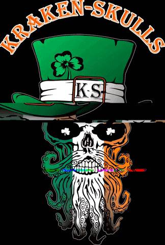 Luck Of The Irish Skull GIF by Kraken-Skulls